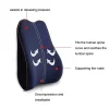 Memory Foam Lumbar Support Cushion for Prolonged Sitting, Thickened Seat Cushion, Backrest Pillow, Pregnancy Lumbar Support, Car Lumbar Pillow, Ergonomic Cross-Design