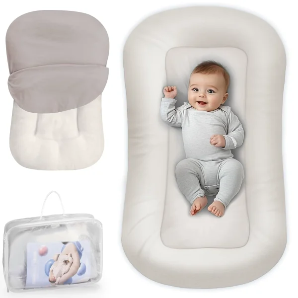 Cross-border Baby Nest: Breathable, Bio-inspired Newborn Crib with Foam Padding—Mid-Size Crib for Babies to Prevent Startle Reflexes
