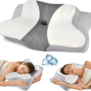 Cross-border wholesale of butterfly-shaped pillows: slow-rebound pillows designed to support the cervical spine; memory foam pillows for hotels and home use