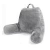 Reading pillow with armrests, lumbar support pillow, plush pillow, bedside pillow, decorative cushion, supportive pillow, memory foam pillow that doesn't lose its shape