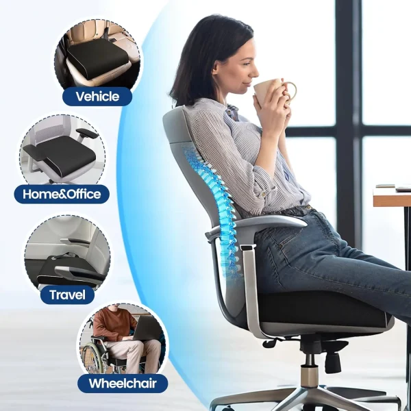 O1CN018mTQv01s7MEaX14jH_!!2220254235719-0-cib.jpg_ Office Chair Cushions with Anti-Slip Covers for Office, Car, and Airplane Seats—Providing Soft Support (Wholesale)