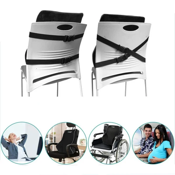 Ergonomic backrest cushions for office chairs, cars, and wheelchairs; cross-border memory foam car lumbar supports