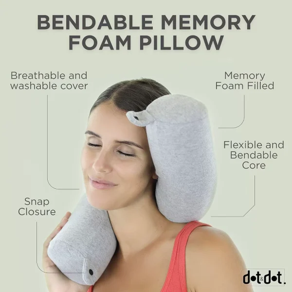 O1CN019avmCV2I9LpFsW3OD_!!2816569243-0-cib.jpg_ Travel Pillow: Flexible Memory Foam Pillow with Slow-Rebound Support for Neck Comfort; Cylindrical, Twisted, and U-Shaped Styles Available