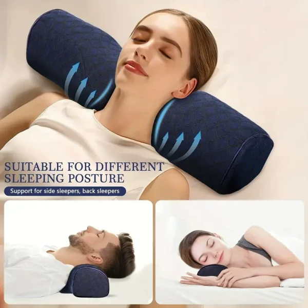 O1CN01A9L4Tu2I9Lpf81yKO_!!2816569243-0-cib.jpg_ Long Pillow for Cervical Spine Support: Memory Foam Pillow with Slow-Rebound, Stretchable Core, Designed for Adults to Protect the Neck While Sleeping