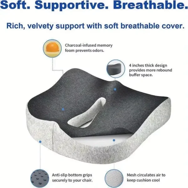 O1CN01AdRW9l1s7MEZoIRD1_!!2220254235719-0-cib.jpg_ Memory Foam Seat Cushion: Comfortable, Slow-Rebound Memory Foam Cushion for Car Seats