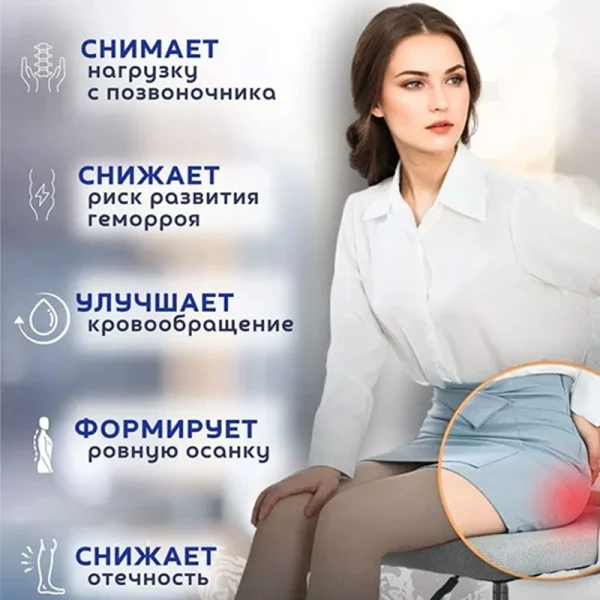 O1CN01Ai9eE72I9Ls4TbDVb_!!2816569243-0-cib.jpg_ Memory Foam Hemorrhoid Cushion, Office Seat Cushion, Resists Flattening Even After Long Hours of Sitting, Breathable Memory Foam, Slow-Rebound Pillow Core, Buttock Seat Cushion, Pillow