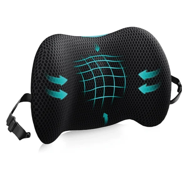 Stylish and Comfortable Office Chair with Lumbar Support Pillow, Car Back Cushion, Adjustable Shoulder Straps, and Ergonomic Seat Cushion