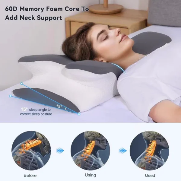 O1CN01B5bINS1s7MEVPbNcf_!!2220254235719-0-cib.jpg_ Non-sagging, ergonomic butterfly memory foam pillow designed to relieve neck pain