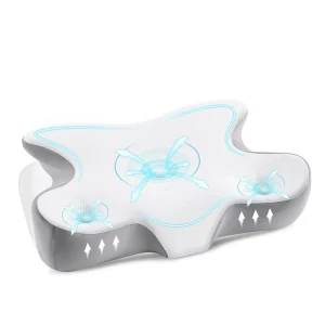Neck Support Pillow, Memory Foam Pillow, Slow-Rebound, Ergonomic Pillow, Designed for Side and Back Sleepers