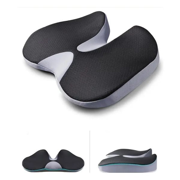 Seat Cushion, Memory Foam Cushion, Buttock Support, Hemorrhoids, Prolonged Sitting, Pregnant Women, Office Chair Cushion, Students, Breathable, Butt-Shaping Cushion