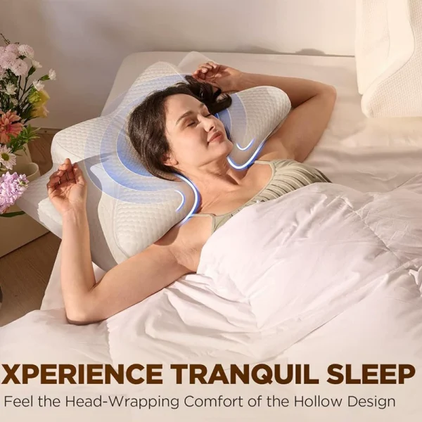 O1CN01ES289c2I9Lq0rPUye_!!2816569243-0-cib.jpg_ Cross-border Ergonomic Memory Foam Neck Support Pillow (Horn-Shaped) – Zero-Pressure, Slow-Rebound Side-Sleeping Pillow for Neck Relief and Better Sleep