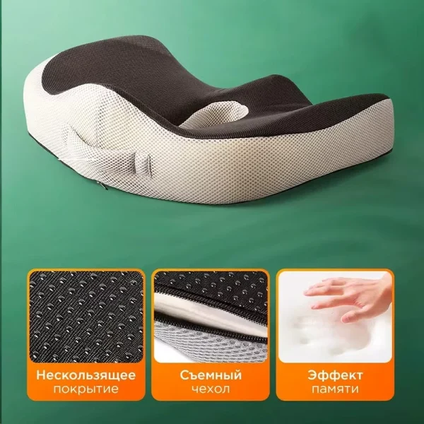 O1CN01FJXF4R1s7MEaqWg2q_!!2220254235719-0-cib.jpg_ Ergonomic Memory Foam Car Seat Cushion for Wheelchairs with Tailbone Support and Anti-Slip Cover, Black