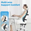 Car Seat Cushion with Memory Foam and Lumbar Support: Ergonomic Design for Office Use, Providing Body Support and Relieving Sciatic Pain