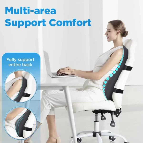 Car Seat Cushion with Memory Foam and Lumbar Support: Ergonomic Design for Office Use, Providing Body Support and Relieving Sciatic Pain