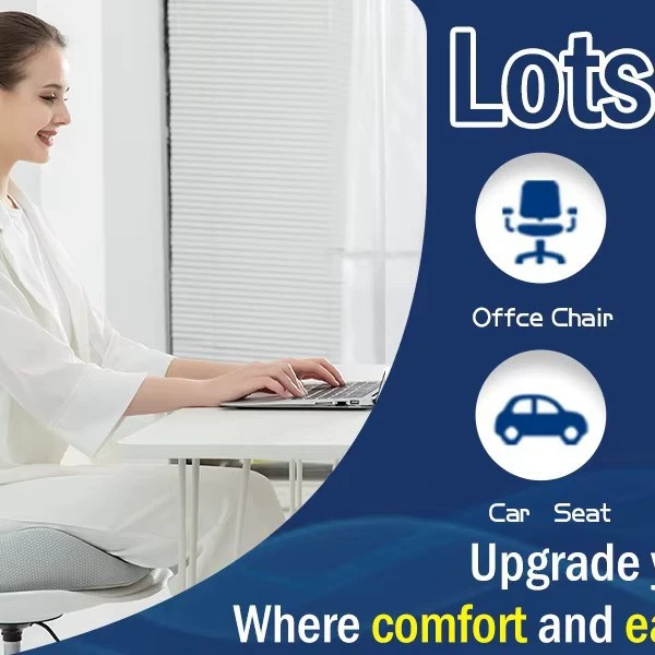 Seat cushions: Memory foam cushions for extended sitting, computer desk and chair cushions, and coccyx cushions for the tailbone