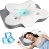 O1CN01HwbHjZ2I9Lvxwweos_!!2816569243-0-cib.jpg_ Ergonomic Memory Foam Pillow with Dual Ear Relief Zones, Contoured for Side, Back, and Stomach Sleepers