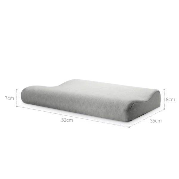 Low-profile Memory Foam Pillow, Single Size, Slow-Rebound Memory Foam Core, Adult-Sized, Long, Low-Profile Neck Pillow