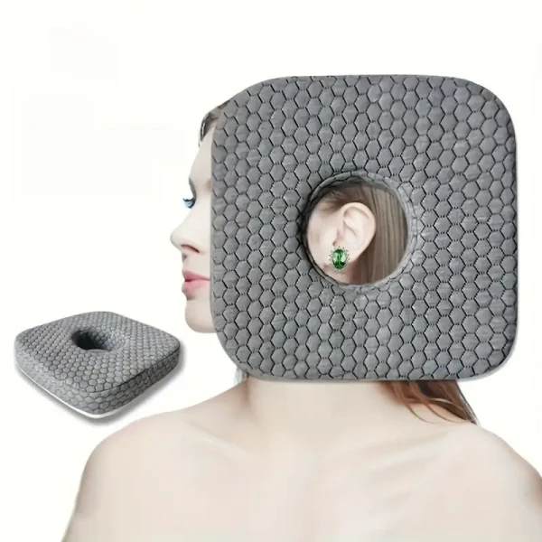 Cross-border Ear-Hole Pillows: Memory Foam Slow-Rebound Pillow Inserts, Square Ear Pillows, Side-Sleeping Ear-Hole Support Pillows, Wholesale