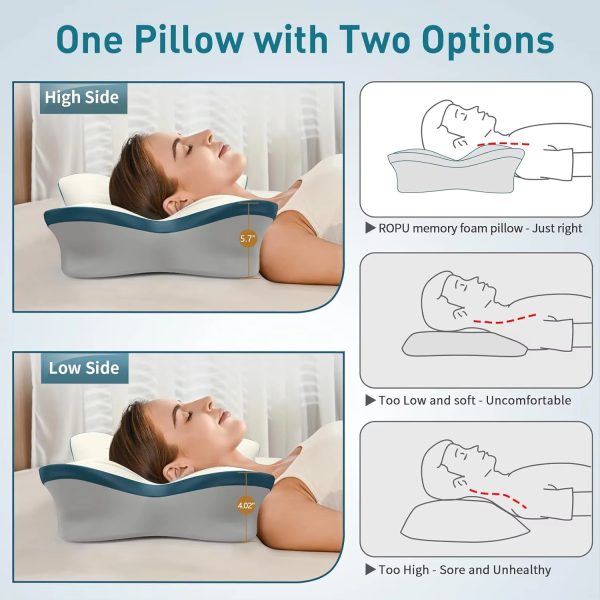 Space Memory Foam Slow-Rebound Zero-Pressure Spinal Support Pillow for Neck Support