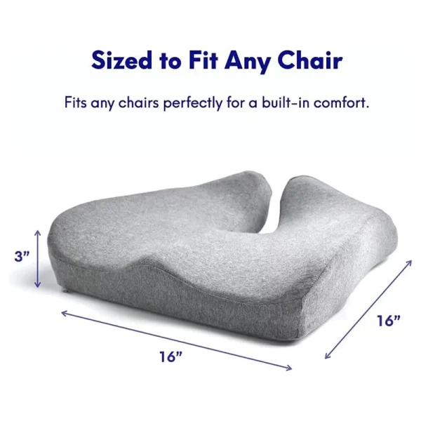 Memory Foam Ergonomic Office Chair Cushion, Stylish Butt Cushion, Seat Cushion