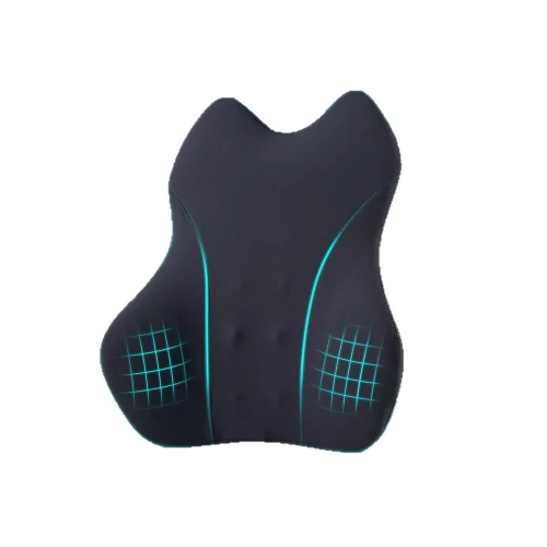 Car Lumbar Support Memory Foam Pillow | Ergonomic Car Backrest Cushion | Washable Pillowcase