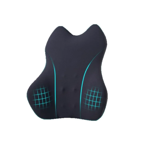 Car Lumbar Support Memory Foam Pillow | Ergonomic Car Backrest Cushion | Washable Pillowcase