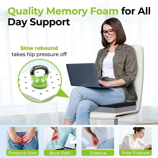 Seat cushions and wheelchair backrests made of memory foam improve comfort for the lower back and tailbone. Wholesale pillows
