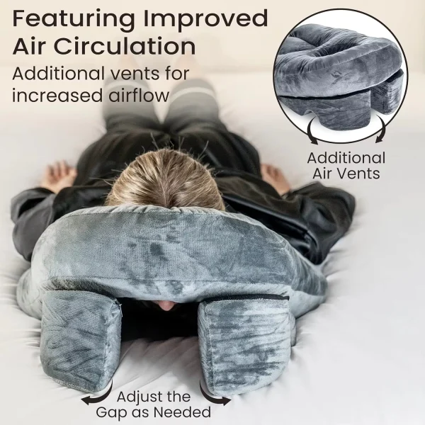 O1CN01M4RyrT1s7MEaZyo4E_!!2220254235719-0-cib.jpg_ Wholesale: A pillow designed for stomach sleepers that promotes easy breathing and ensures a restful night's sleep; suitable for those with retinal detachment.