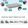 Ergonomic backrest cushion for chairs, wheelchairs, and memory foam car headrests—gray