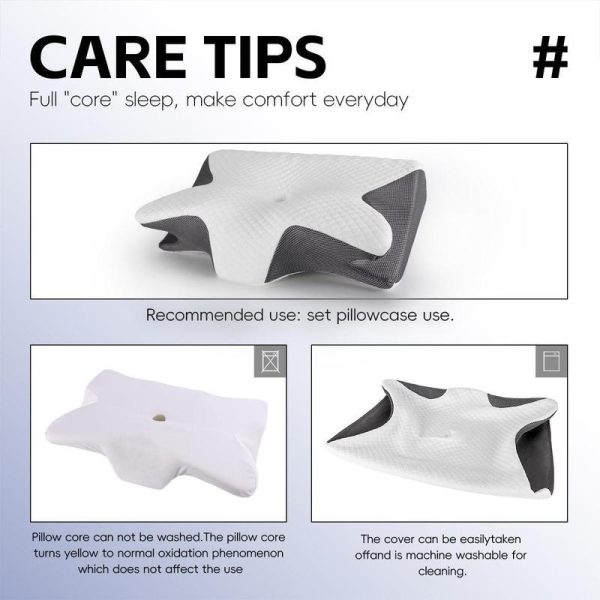Amazon Best-Seller: Butterfly-Shaped Pillow, Neck Support Pillow, Memory Foam Pillow, Slow-Rebound Pillow, Hotel-Quality Zero-Pressure Pillow Core, Cervical Spine Pillow