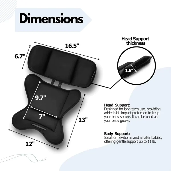 Child Safety Seats: Head and Body Impact Protection | Black Car Safety Seats | Wholesale Pillows
