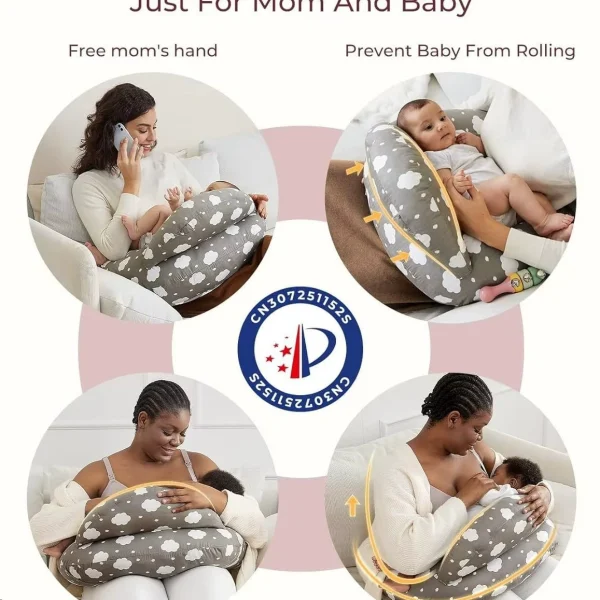 O1CN01OtXfpT1s7MEbBw0Um_!!2220254235719-0-cib.jpg_ Nursing Pillow with adjustable strap and removable cover, suitable for breastfeeding and bottle feeding