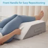 O1CN01OxCYz62I9LtUWfazi_!!2816569243-0-cib.jpg_ Inclined Premium Memory Foam Knee Wedge Pillow for Leg Elevation and Better Sleep; Bedside Cushion with Removable Pillowcase