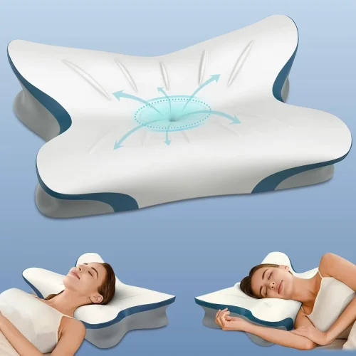 Space Memory Foam Slow-Rebound Zero-Pressure Spinal Support Pillow for Neck Support