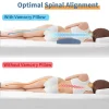 Ergonomic Lumbar Support Pillow for Lying Flat, Lumbar Support for Sleeping, Lumbar Pillow for Lumbar Spine and Herniated Disc, Specialized Lumbar Support Pillow for Sleep