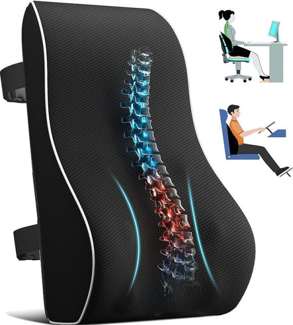 Ergonomic backrest cushions for office chairs, cars, and wheelchairs; cross-border memory foam car lumbar supports