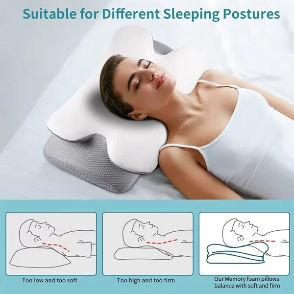 Wholesale ergonomic memory foam pillows for neck support