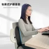Memory Foam Lumbar Support with Adjustable Shoulder Straps for Relieving Lower Back Pain—Black (for Car and Office Chairs)
