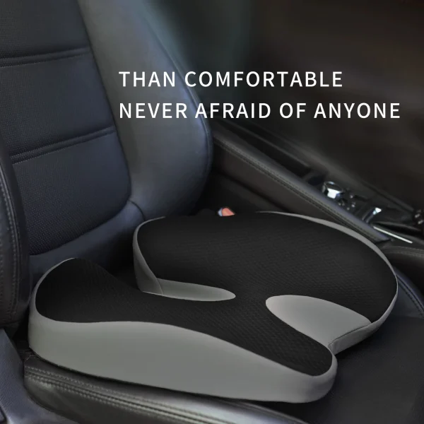 Memory Foam Seat Cushion: Non-Slip Memory Foam Cushion for Coccyx Comfort – Car Seat Cushion