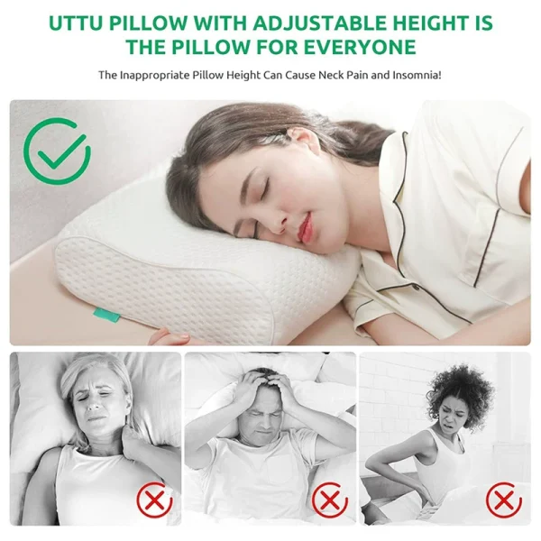 Manufacturer's Space Memory Foam Wave Pillow, Slow Rebound, Adult Pillow, Wave-Shaped Pillow, Cervical Support Pillow, Single Size