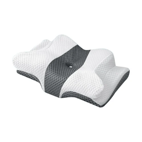 Cross-Border Memory Foam Pillow - Amazon Adult Butterfly-Shaped Neck Support Pillow - High-Profile Sleep Pillow - Doesn't Flatten - Slow-Rebound Memory Foam Pillow