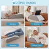 O1CN01STJ9Ph2I9LtW6Kx5P_!!2816569243-0-cib.jpg_ Inclined Premium Memory Foam Knee Wedge Pillow for Leg Elevation and Better Sleep; Bedside Cushion with Removable Pillowcase