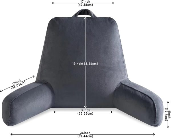 O1CN01Svp8ud1s7MEZzbLoa_!!2220254235719-0-cib Washable Bedside Cushion / Office Lumbar Support Pillow / Reading Pillow with Armrests / Support Pillow / Backrest Cushion