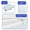 Butterfly-shaped Memory Foam Pillow, Solid Slow-Rebound Neck and Shoulder Wedge Pillow, Neck Support, White, Honeysuckle, Polyester-Cotton Blend, Concave Design