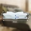 Butterfly-shaped Memory Foam Pillow, Solid Slow-Rebound Neck and Shoulder Wedge Pillow, Neck Support, White, Honeysuckle, Polyester-Cotton Blend, Concave Design