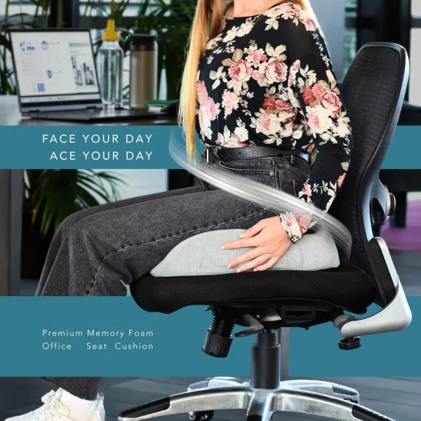 Memory Foam Slow-Rebound Car and Office Chair with Stylish Cushion for Coccyx Relief, Black - Wholesale