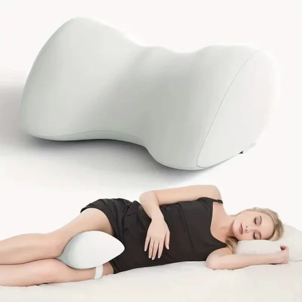Non-sagging memory foam leg pillow designed for side and back sleepers to relieve pressure on the hips, knees, and joints wholesale