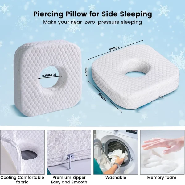 O1CN01YtC6QA2I9LszAsDio_!!2816569243-0-cib.jpg_ Cross-border Bestseller: Amazon Memory Foam Pillow with Ear Holes – Square Ear Pillow, Sofa Ear Pillow, Side-Sleeping Ear Pillow