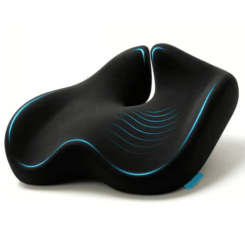 Memory Foam Slow-Rebound Car and Office Chair with Stylish Cushion for Coccyx Relief, Black - Wholesale