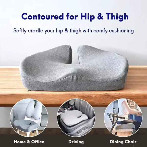 Memory Foam Ergonomic Office Chair Cushion, Stylish Butt Cushion, Seat Cushion